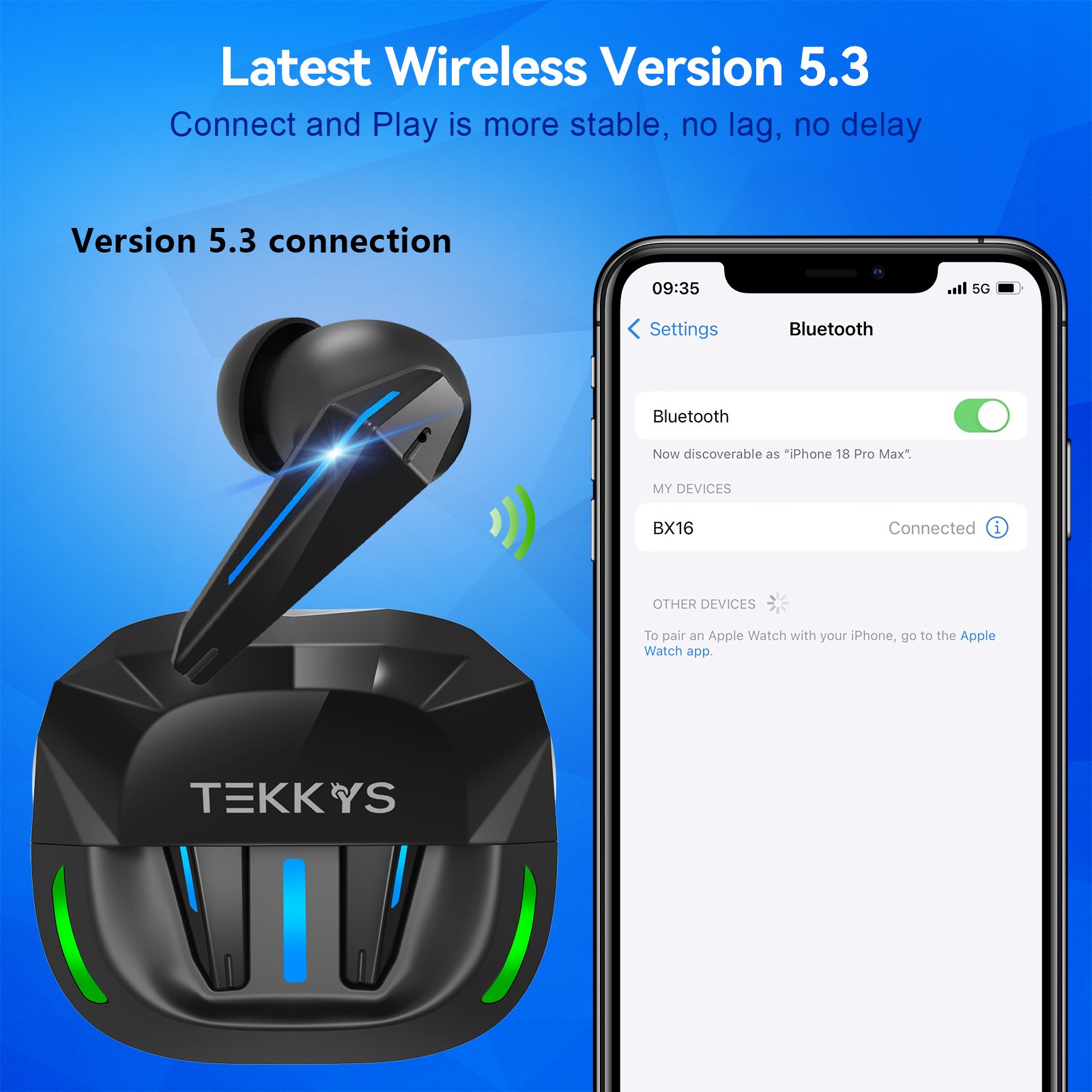 earbuds, wireless earbuds, long hour battery, music play, smart control, led display, handsfree, gaming earbuds